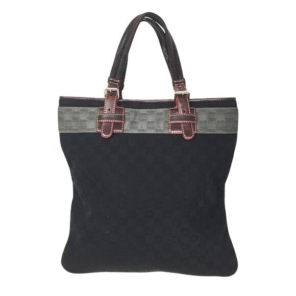 Loewe Handbags - LOEWE - Leather-Trimmed Anagram Canvas Tote Black & Gray